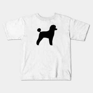 Black Toy Poodle Silhouette Kids T-Shirt